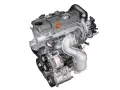 Nowoczesny silnik diesla Volkswagena z turbosprężarką i paskiem napędowym.