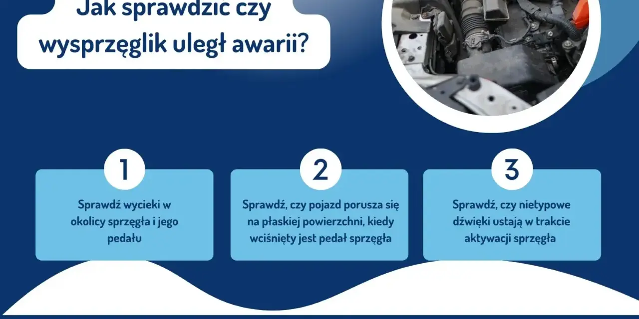 Jak sprawdzić, czy wysprzęglik działa poprawnie? Sprawdź wycieki, ruch pojazdu i nietypowe dźwięki przy pedale sprzęgła.