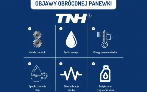 Objawy obróconej panewki: metaliczne stuki, opiłki w oleju, przegrzewanie silnika, spadki ciśnienia oleju, silne wibracje silnika, zwiększone zużywanie oleju.