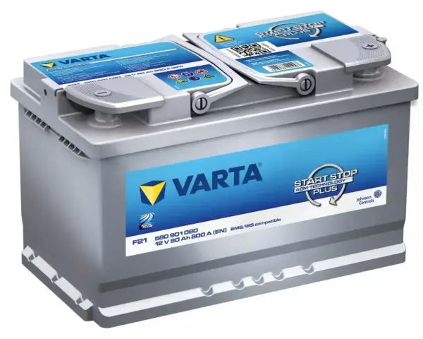 Akumulator samochodowy Varta AGM, 12V 80Ah 800A. Idealny do systemów Start-Stop.