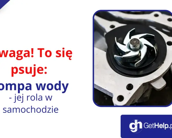 Widok z bliska na wirnik pompy wody w samochodzie. Ten element jest kluczowy dla chłodzenia silnika.